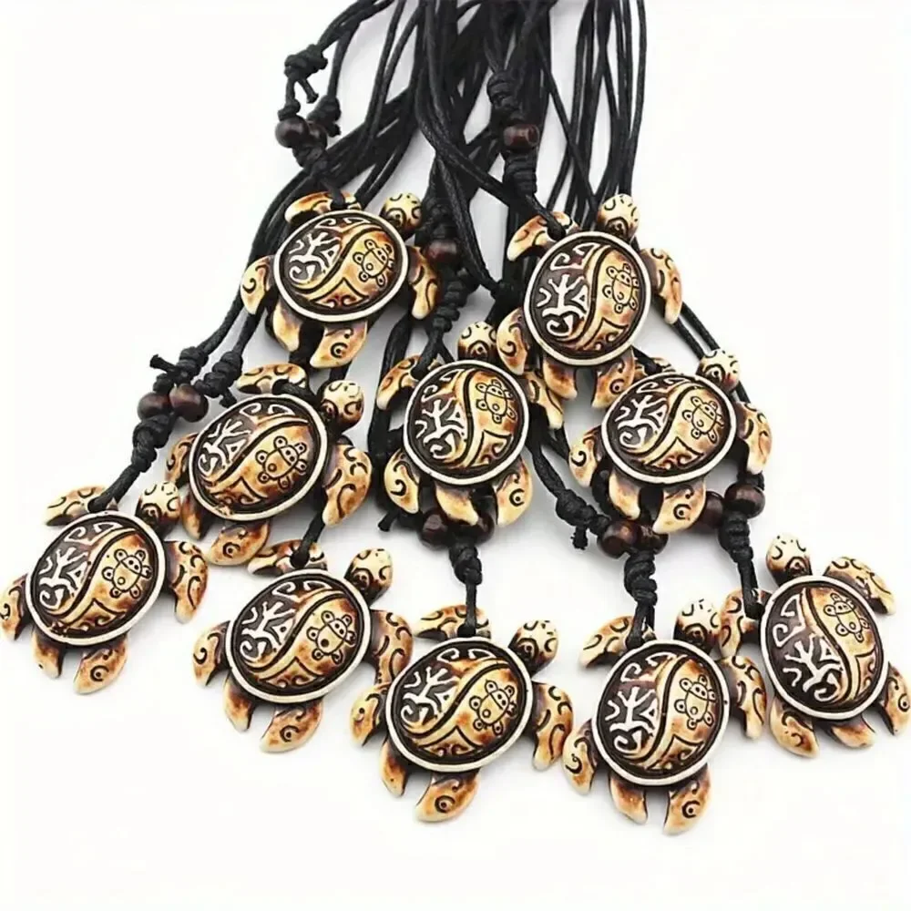 Imitation Bone Turtle Necklace
